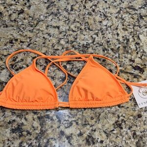 Bikini Top in Bright Orange